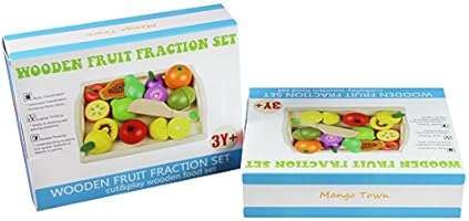 wooden fruit fraction set