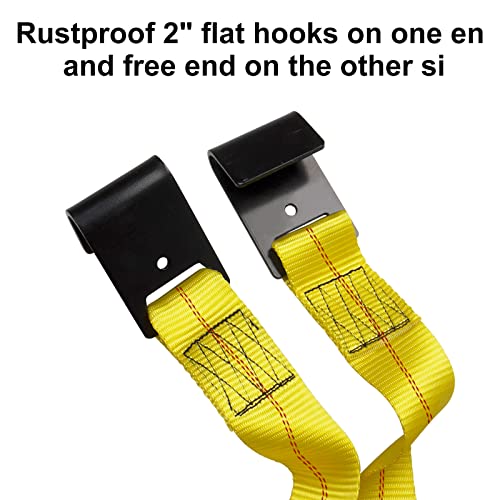 BANG4BUCK 2 Pieces 5ft Universal Adjustable Tie Down Tow Dolly Basket