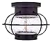 SYLVANIA Vintage Essex Cage Light Fixture, Semi-Flush Mount with 1 60W LED Dimmable Bulb Included, Dimmable (75515), Antique Black