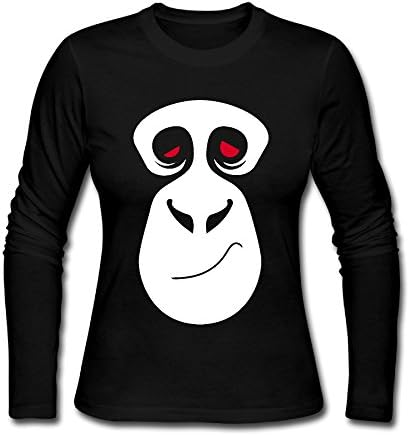 Monkey Shop668 Womens Long Sleeve Unique Monkey Tshirt Perfect Vintage