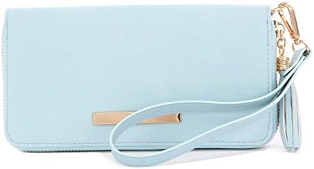 TINDER Authentic Fashion Matching Wallet With Multi-pockeds &amp; Slot &amp; ID Window Zipper Closure:FNW6822-LB