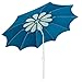 AMMSUN 2017 7ft Beach Patio Heavy Duty Umbrella 10 Panels Deluxe Flower Design,Adjustable Height,with Deluxe zinc Tilt,Lake Blue/White