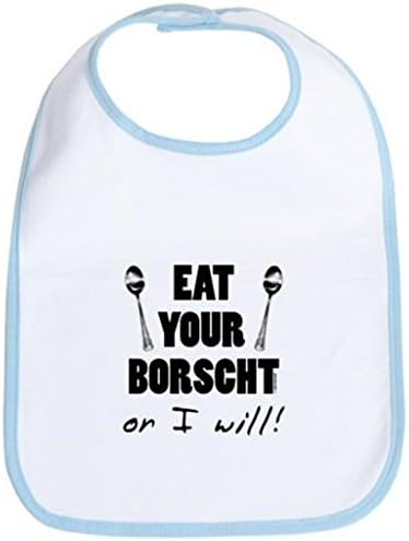 Whone Eat Borscht Bib- Baby Soft Bib with Rope Spray-bonded Both for Boy and Girl