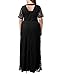Women's Plus Size Floral Lace Short Sleeve Wedding Formal Maxi Dress