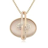 Alvdis Fashion Jewelry Stone Style Sterling Cats Eye Long Sweater Chain Pendant Necklace, 30