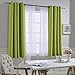 NICETOWN Bedroom Curtains Blackout Draperies - Decoration Thermal Insulated Solid Grommet Top Blackout Panels/Drapes for Kid's Room (1 Pair, 52 x 63 inches in Fresh Green)