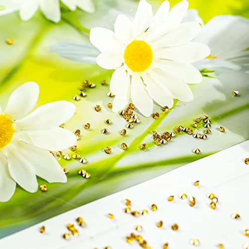 FUTUREPLUSX Gold Fake Diamonds, 28000PCS Gold Acrylic Diamonds Crystals Gems Rhinestones 3mm for Vase Fillers Table Scatters Confetti Wedding