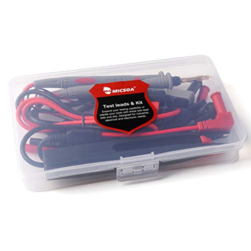 Micsoa MICTL-038 Premium Test Leads Set, Digital Multimeter Leads Kit Multimeter Probes Electronic Multimeter Test Leads with Alligator Clips Set of 20 - Thumbnail 7