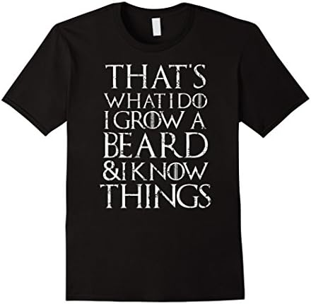 Mens Funny beard T Shirt Cool I grow facial hair man men gift tee 2XL Black
