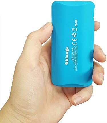 Shinngo 6700mAh Mini Portable Charger Ultra Compact External Battery Pack 2.1A Power Bank with Digital LCD Screen, Flashlight and Travel Pouch for Smartphones Tablets etc. (Blue)