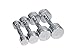 Gymenist Set of 2 Round Chrome Dumbbells with Chromed Metal Handles, Pair of 2 Heavy Dumbbells Choose Your Weight Size