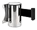 FixtureDisplays® Stanchion Queue Barrier Post Wall Mount Retractable Ribbon 16' Belt Black 12004-8-BLACK 12004-8-BLACK