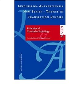 Evaluation Of Translation Technology Author Walter - 