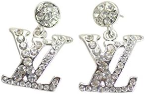 Opensky New Fashion Women Rhodium Plated on Letter L AND V Earring with white Crytal.