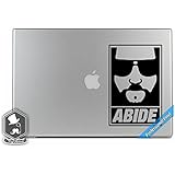 Big Lebowski Inspired The Dude Abide Obey Vinyl Decal Sticker for Apple MacBook Dell HP Alienware Asus Acer or Any Laptop Notebook PC Computer