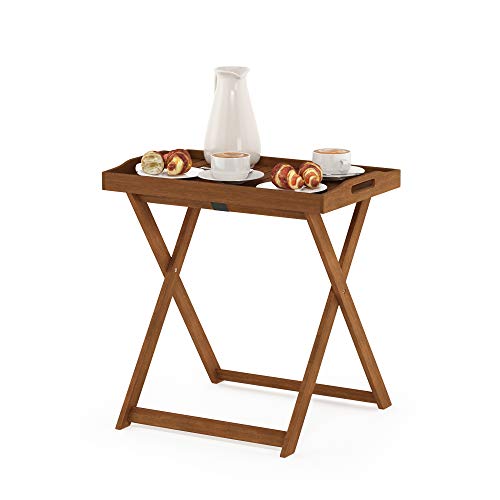 Furinno Tioman Small Hardwood Table d'Extérieur, Naturel, 40,13 x 62,23 x 67,56 cm