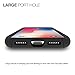 PATCHWORKS iPhone X Case, [Level Aegis] Hybrid Soft Inner TPU Hard PC Back Cover Military Grade Extreme Drop Tested with Added Corner Cushion Dual Layer Case for iPhone X / 10 - Black/Black