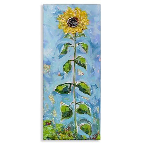 Stupell Industries Tall Looming Sunflower Canvas Wall Art Design by Estelle Gre…