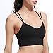 OVESPORT Women's Wire free Mid Impact Padded Active Workout Sports Yoga Bra with Removable Cups
