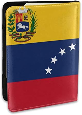 Flag Of Venezuela Personalized Fashion Leather Passport Holder Covers Case Travel Wallet 6.5 In For Women Men