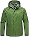 Wantdo Men's Lightweight Rain Jacket Breathable Hiking Windbreaker Hooded Windproof Raincoat Packable Sportswear