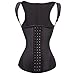 FeelinGirl Women's Waist Training Cincher Underbust Corset Body Shaper Size XXL Dark Black