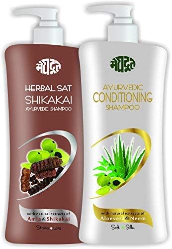 Meghdoot Shikakai shampoo 500ml x1+ Conditioning shampoo 500ml x 1