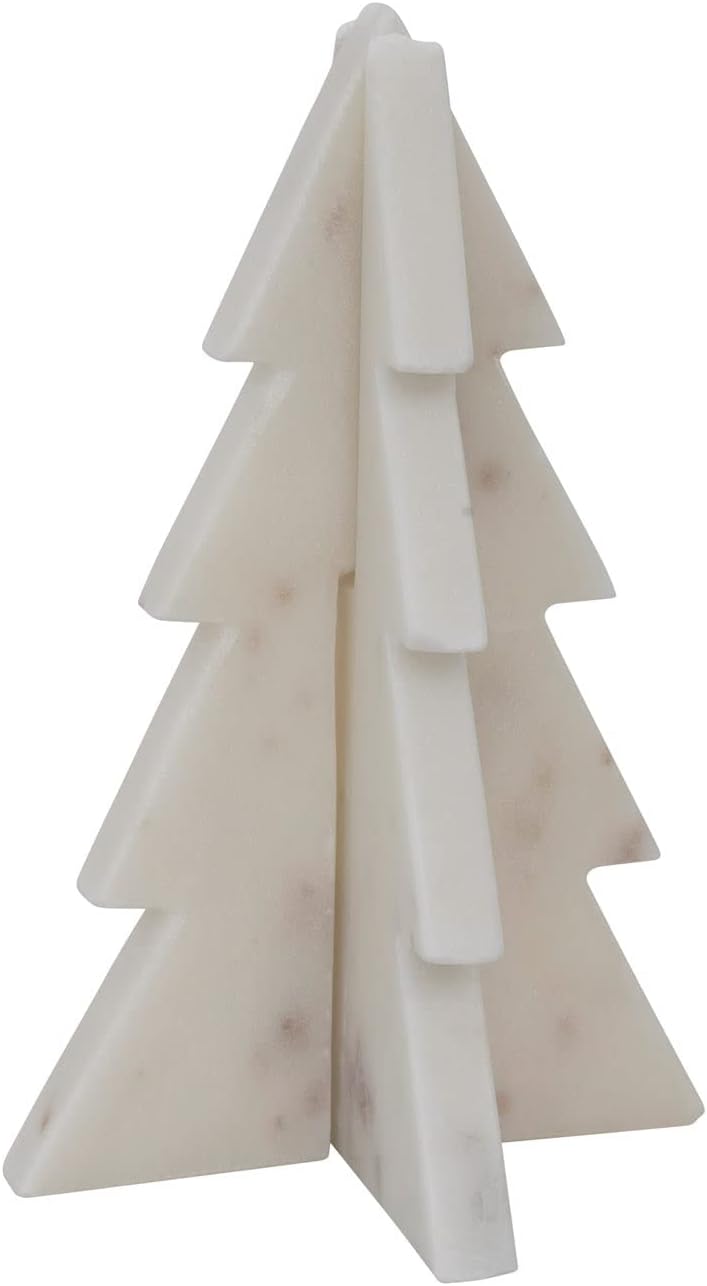 Trees - Creative Co-Op Interlocking Marble Tree, White