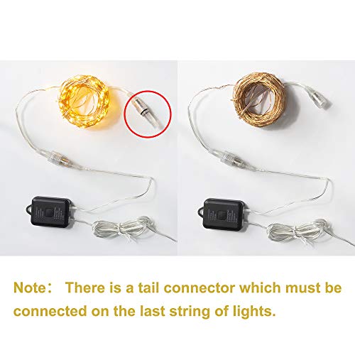 LED String Lights 66ft 200 LEDs Fairy Lights Plug in Extendable
