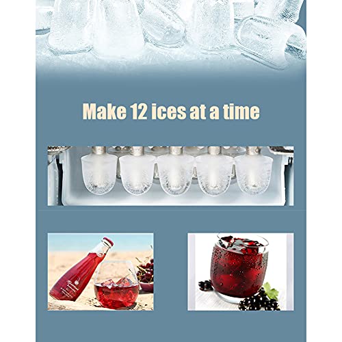 FRIDGE Eiswürfelmaschine 15kg Eiswürfel 24h Eismaschine 10Minuten Produktionszeit Eiswürfelbereiter Eiswürfel Größen Ice… – Bild 5
