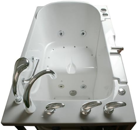 Wheelchair Access 4.33 Ft. Walk-in Hydro Bathtub in White-ella Walk in Baths-305223r