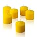 Light In The Dark Yellow Votive Candles - Box of 12 Unscented Candles - 10 Hour Burn Time - Candles for Weddings, Parties, Spas and Decorations