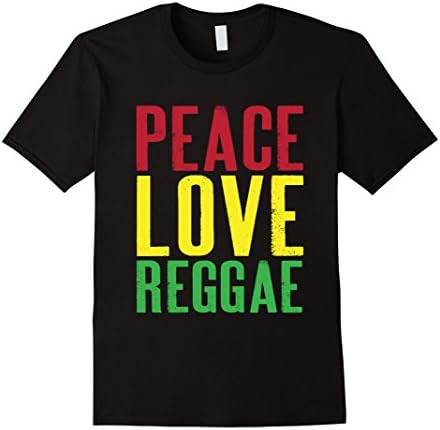 Mens Reggae T Shirt for Rastafarian Rasta Large Black