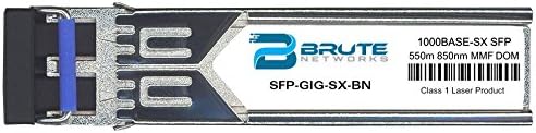 Brute Networks SFP-GIG-SX-BN - 1000BASE-SX 550m MMF 850nm SFP Transceiver (Compatible with OEM PN# SFP-GIG-SX)