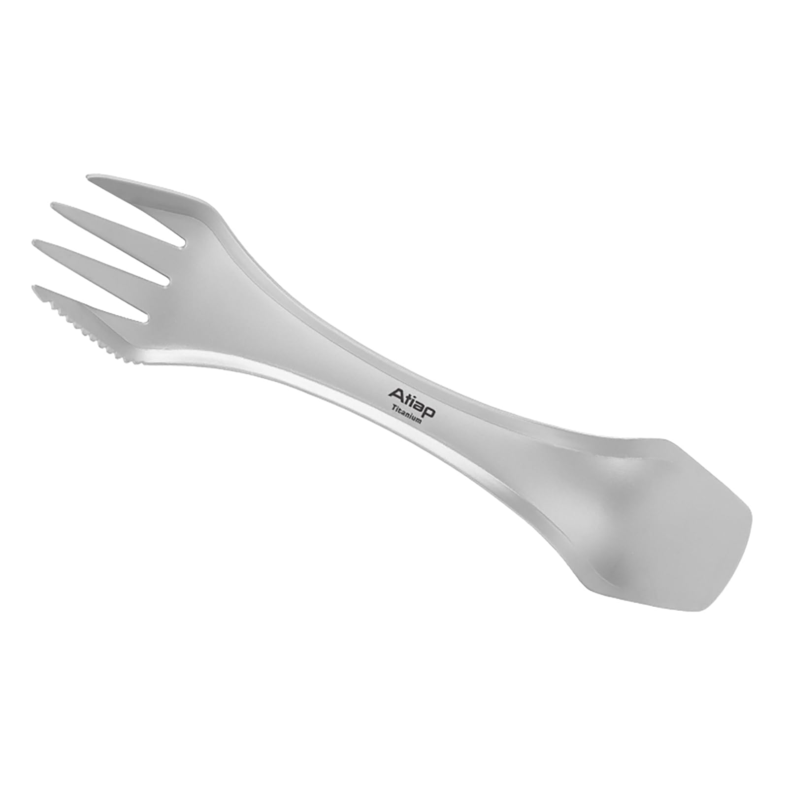 ATiAP Fork Spoon Titanium 3 in 1 Spoon Multi Function Flatware for Hiking Backpacking Camping