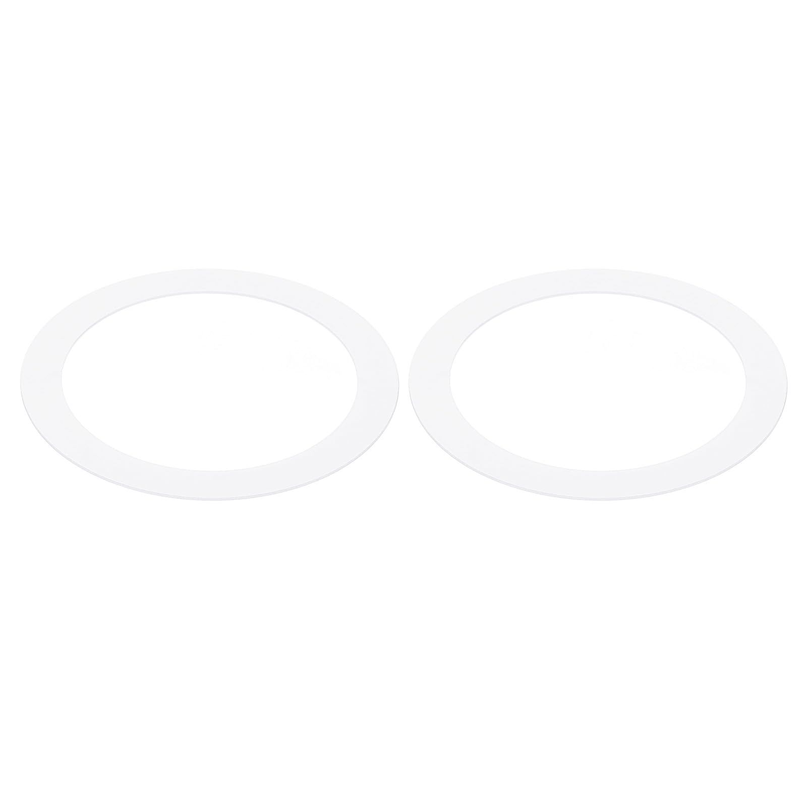 PATIKIL Metal Goof Trim Ring, 2 Pcs 3.58" OD x 2.8" ID White Recessed Light Cover Ring for Recessed Can Downlight, Living Room