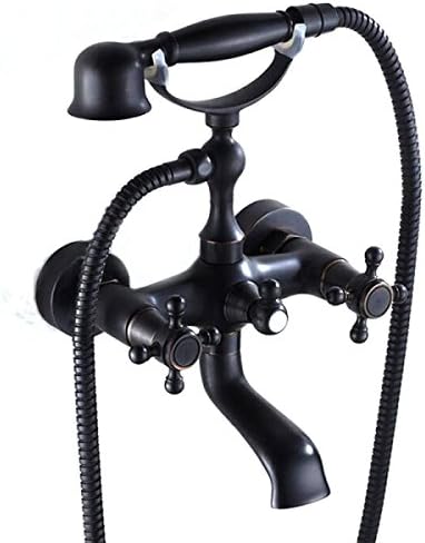 LDONGSH Copper Black Bronze Bathtub Black Hot And Cold Shower European Style American Style Satin Finish Wash Basin Faucet