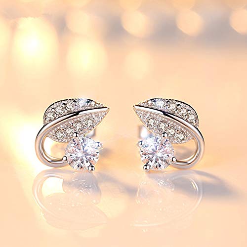 Women\'s Stud Earrings Set, CICINIO 6 Pairs CZ Earrings 925 Sterling Silver Hypoallergenic Round Cubic Zirconia Ear Stud Set