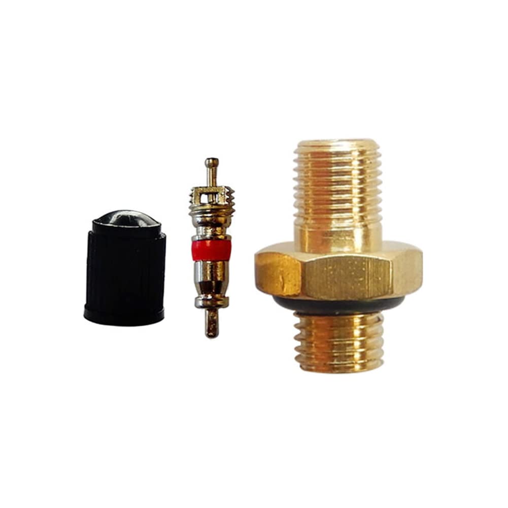 Tank Valve Core, Asudaro Multipurpose Hexagon Tsui Copper Inflatable Valve Liquid Pressure Container Valve Core M8 Screw Tooth Valve for Liquid Pressure Vessels Inflate Deflate