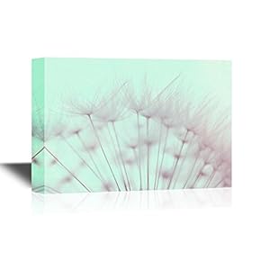 Canvas Wall Art - White Dandelion - Gallery Wrap Modern Home Art | Ready to Hang - 12x18 inches