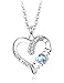 Sllaiss Mom Necklace Infinity Love Heart Pendant Necklace for Women I Love You Mom Engraved Necklace Mothers Day Mom Birthday Gift