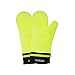 Detachable Silicone Oven Mitt - 1 Pair of Extra Long Professional Heat Resistant Potholder Gloves - Green