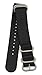 ArtStyle Watch Band with 1.5mm Thickness Quality Nylon Strap and Heavy Duty Brushed Buckle (Black, 24mm)