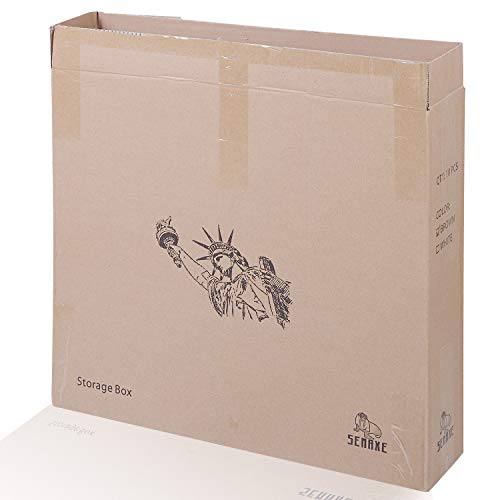SEMAXE Storage Boxes Carton Boxes, 10-Pack 14" x 11" x 10" File Boxes Tape-Free Fast-fold Easy Carry