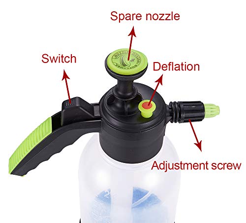 Jscarlife Pump Pressure Sprayer, 0.5 Gallon Garden Sprayer & Mister for Water, Herbicides, Pesticides, Fertilizers, Mild Cleaning Solutions and Bleach Yellow