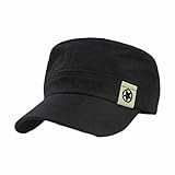 Sunward Fashion Unisex Flat Roof Military Hat Cadet Patrol Bush Hat Baseball Field (Black)