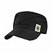 Sunward Fashion Unisex Flat Roof Military Hat Cadet Patrol Bush Hat Baseball Field (Black)