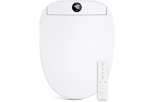 Aquonderful Bidet Toilet Seat, Smart Unlimited Warm Water, Electronic Heated Toilet Seat with Remote Control, Turbo Wash, Dryer, Rear and Front Wash, Slow Closes, Night Light, White, 225 (Elongated)