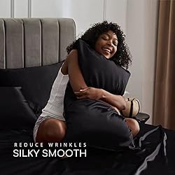 MR&HM Satin Bed Sheets, Full Size Sheets Set, 6 Pcs