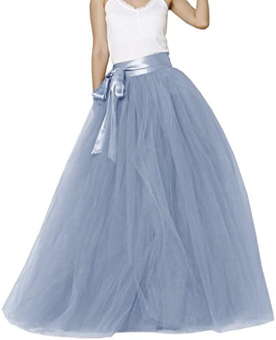 Women's A-line Maxi Floor Length Tulle Bridal Sash Skirt
